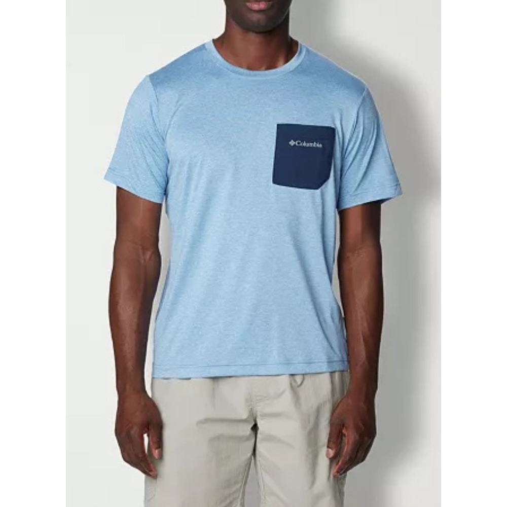 Columbia Men Crew Neck Short Sleeve T-Shirt Skyler Heather Size L